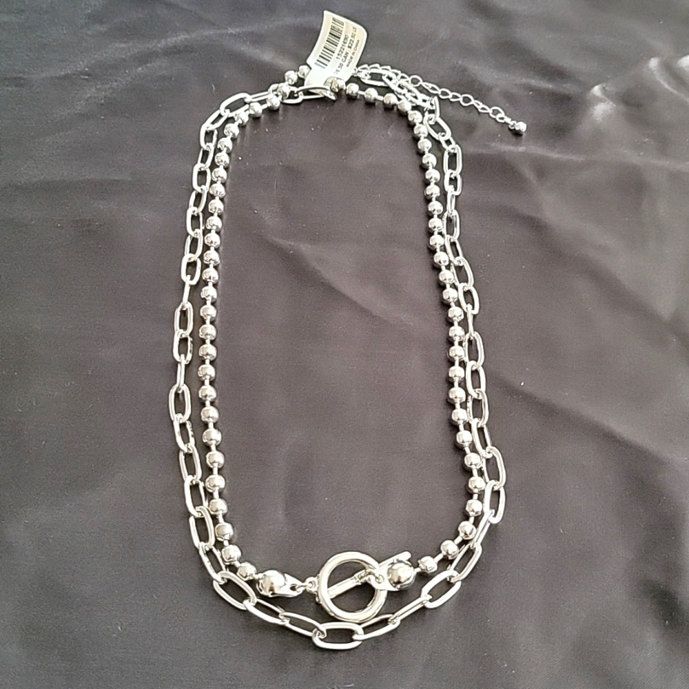 Torrid Bead and Link Toggle Link Necklace and Lightening Bolt Earrings